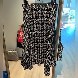 Zara abstract print geometric side slit skirt size xl